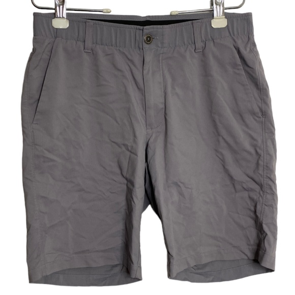 Under Armour Heat Gear Shorts Mens Size 34 Stretch Golf Gray Flat Front - Picture 1 of 6